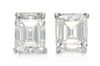 A Pair of 18 Karat White Gold and Diamond Stud Earrings,