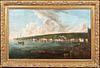  VIEW OF POSILLIPO OIL PAINTING