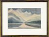 Untitled (Mountain Lake Landscape) by Emil Bisttram (1895-1976)