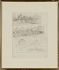 Three Farm Sketches (recto) / Seven Farm Sketches (verso) by Leon Gaspard (1882-1964)