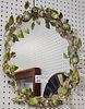 Wrought Floral Framed Mirror 21" X 18"