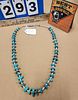 Native Amer Turqouise And Shell Necklace 25"