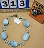 Sealark Studios Stone And Sea Glass Necklace By Cynde Clarke 19"