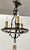 Arts And Crafts Hammered Copper Chandelier 20"H X 13 1/2" Diam