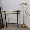 Brass Towel Rack 32"H Nx 27"W X 11"D And Silent Butler 46"H X 17 1/2"W