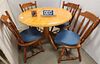 Ped Base Table 41" Diam W/ 4 Chairs