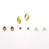 Four 14K Gold Gemstone Earrings