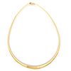 14K Graduated Omega Chain Necklace