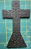 Antique bronze cross, engraved, European