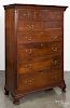 Pennsylvania Chippendale walnut tall chest, late 18th c., 66'' h., 41 3/4'' w.