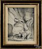 Honore Daumier (French 1808-1879), lithograph, 10'' x 8''.