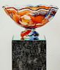 Murano Studio Glass Bowl and Pedestal