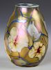1977 Charles Lotton Multi Flora Art Glass Vase