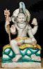 Large Finely Carved Marble Temple Hindu Deity, India