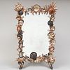 Large Italian Painted and Parcel-Gilt Grotto Mirror, Modern