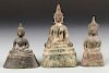 Three Antique Laos Buddha, 18th Century