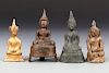 4 Antique Buddhas (Tribal), 18th/19th Century