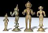 4 Indian Bronze Krishna Statues, Circa 1800-1850