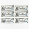 6 1902 $20 Bills Blue Seal Hackettstown Bank
