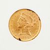 1899 $5 Liberty Head Gold Coin MS61