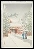 Hasui Kawase "Snow at Hie Shrine Tokyo" Woodblock