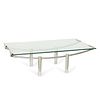 Brueton "Structures" Low Coffee Table w/ Glass Top