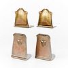 2 Pairs Copper Bookends - Roycroft