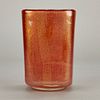 Flavio Poli Murano Red & Gold Glass Vase
