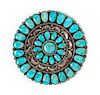 A Sterling Silver and Turquoise Pendant/Brooch, Jerry & Wilma Begay, Navajo, 23.90 dwts.