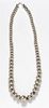 A Silver Graduated Bead Necklace, Navajo, 132.80 dwts.