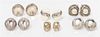 A Collection of Silver Earclips, 58.80 dwts.