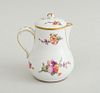 CONTINENTAL PORCELAIN CREAM JUG AND COVER