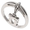 Cartier 2C Baby Charm 18K White Gold Ring
