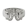 Cartier Boucles 2C 18K White Gold Ring