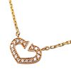 Cartier C de Heart Diamond 18K Yellow & Rose Gold Necklace