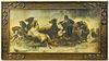 ADOLF SCHREYER "A TROIKA CHASED BY WOLVES" LITHOGRAPH