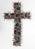 A Brutalist Lead and Glass Cross 