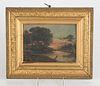 A Tonalist Painting, Oil on Board 