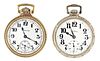 A lot of two 21 jewel American pocket watches