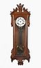 Ansonia Clock Co. Prompt walnut wall clock