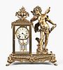 Seth Thomas Clock Co. Cupid Empire No. 24 brass figural shelf clock