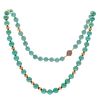 Turquoise, 14k Yellow Gold Necklace