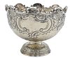 English Sterling Silver Small Footed Punch Bowl
