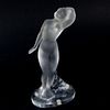 Lalique Frosted Crystal Art Deco Nude Figurine