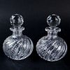 Pair of Antique Baccarat Crystal Scent Bottles