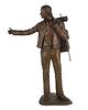 Andre Harvey, Bronze Sculpture, "The Hitch Hiker"