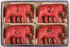 Four Elephant Bridge Table Markers with Numbers.