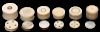 Six Ivory Whist Counter Boxes.