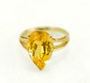 10K GOLD AND CITRINE COCKTAIL RING