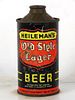 1938 Heileman's Old Style Lager Beer 12oz 177-20 Low Profile Cone Top La Crosse Wisconsin